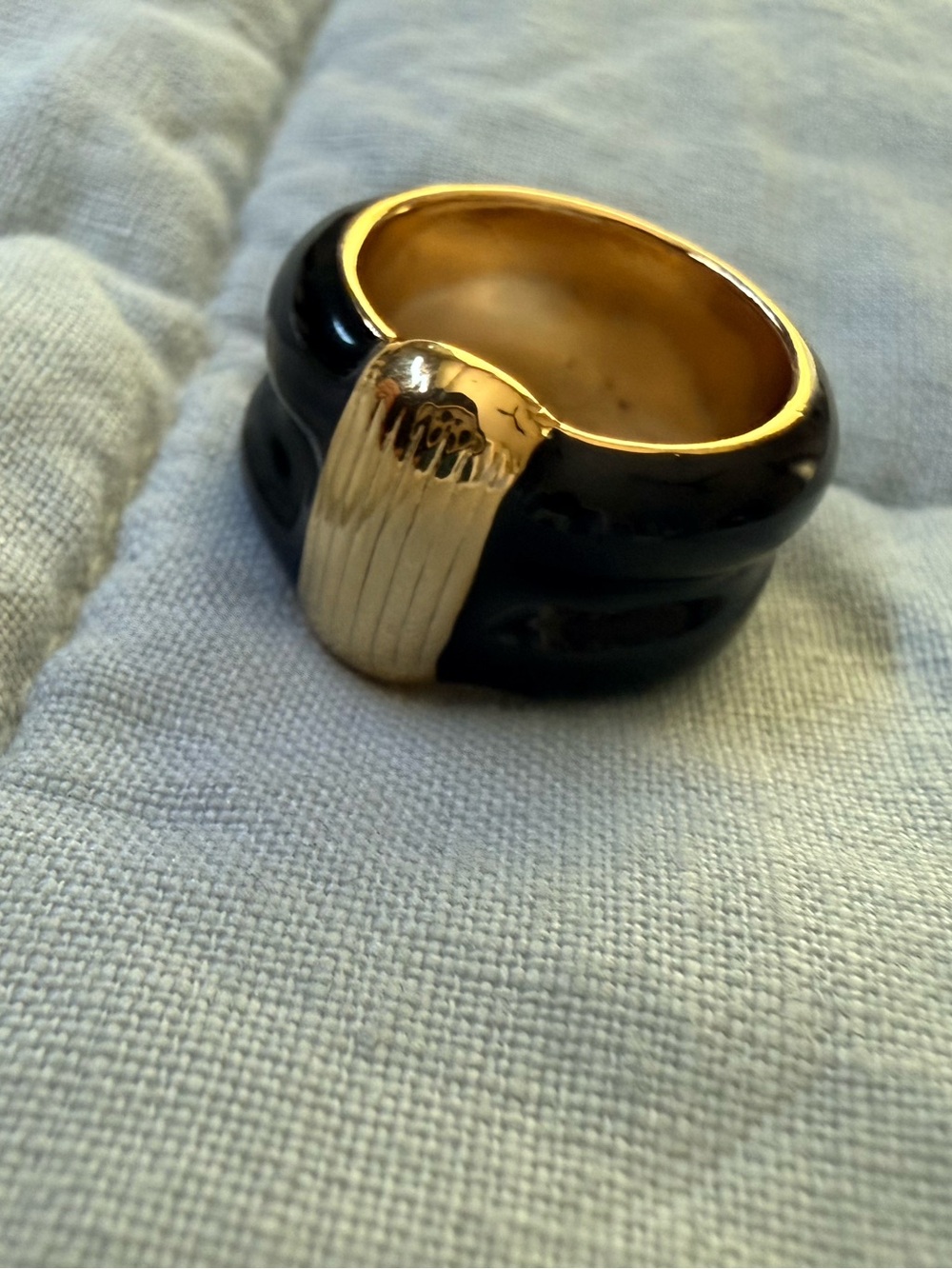 Gold and Black Statement Ring